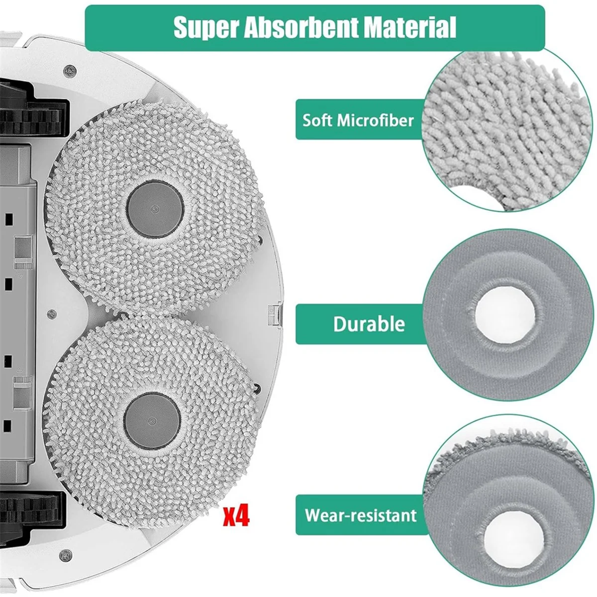 Aksesori populer Set untuk Roborock Q Revo/P10 Robot Vacuum Cleaner, bagian pengganti dengan sikat utama kantong debu sikat samping