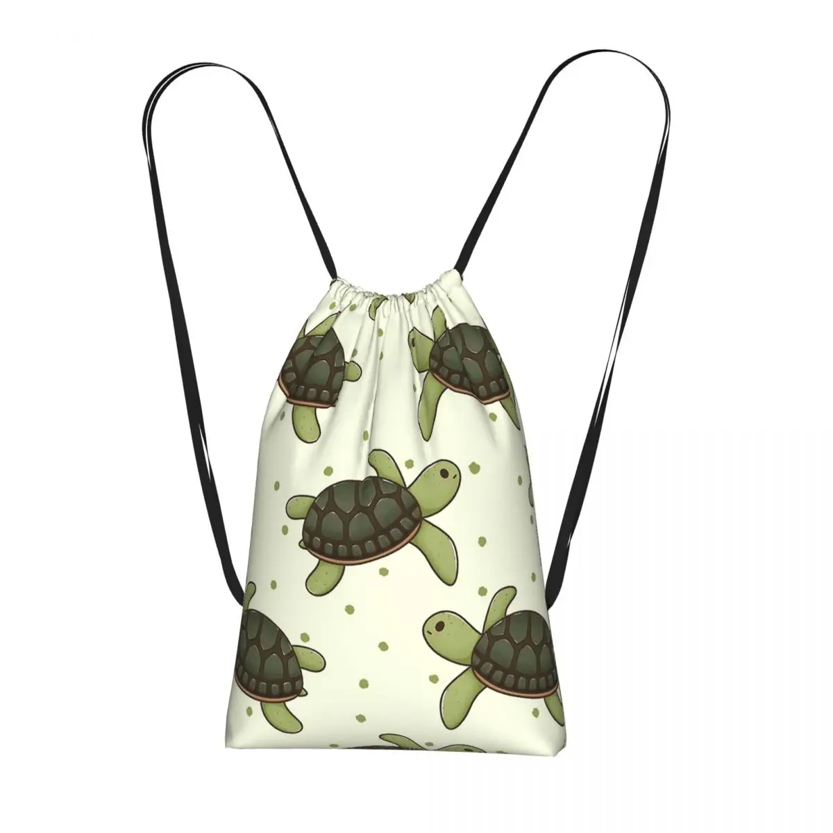 Adorable Cartoon Sea Turtle Backpacks Casual Drawstring Bags Storage Bag Book Bags for Man Woman School