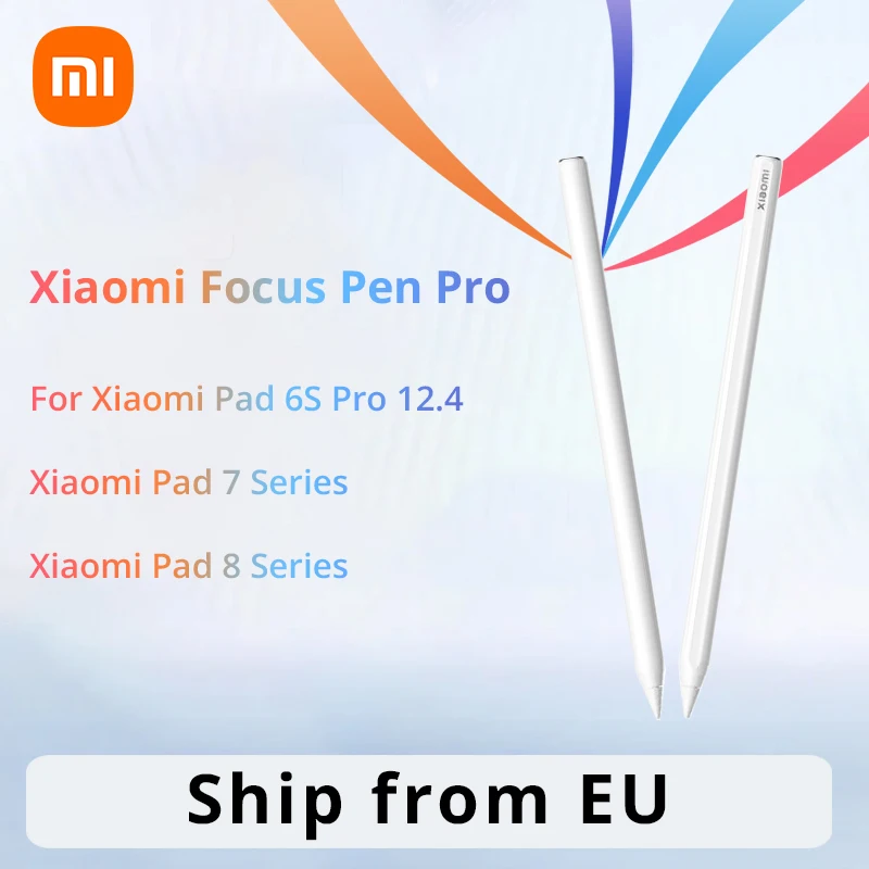 Nouveau stylet Xiaomi Focus Pro version globale pour Xiaomi Pad 8 / 8 Pro / Pad 7 / Pad 7 Pro / Pad 6S Pro 12.4'' avec fonction magnétique pour le dessin ﻿ Crayon d'écriture à faible latence avec