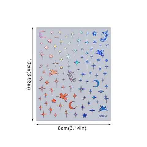 4/6 ark/kit holografisk regnbågskärlekshjärta nagelklistermärke 3D laserhjärta nageldekal självhäftande kärlekshjärta manikyrskjutreglage &*& 8 best sales holografiska nagelklistermärken - №4