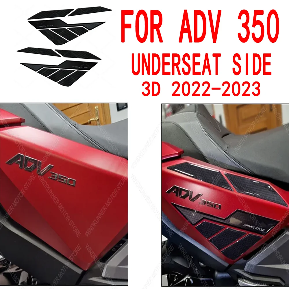 

For Adv 350 2022 2023 Waterproof Protective Sticker Motorcycle Underseat Side Protections Sticker 3D Epoxy Resin Sticker