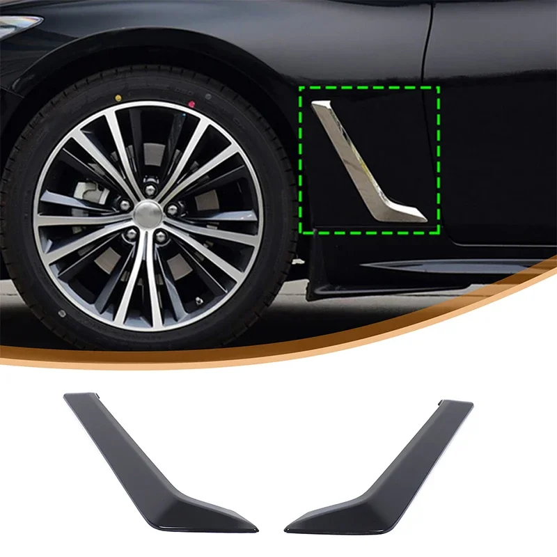 

For Infiniti Q60 2016-2025+ ABS Car Fiber Car styling air outlet fender decorative strip sticker Car exterior accessories 2Pcs