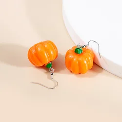 Halloween Pumpkin Pendant Earrings Simulation Fruit Children Earrings Cartoon Mangosteen Banana Lemon Potato Earrings for Women