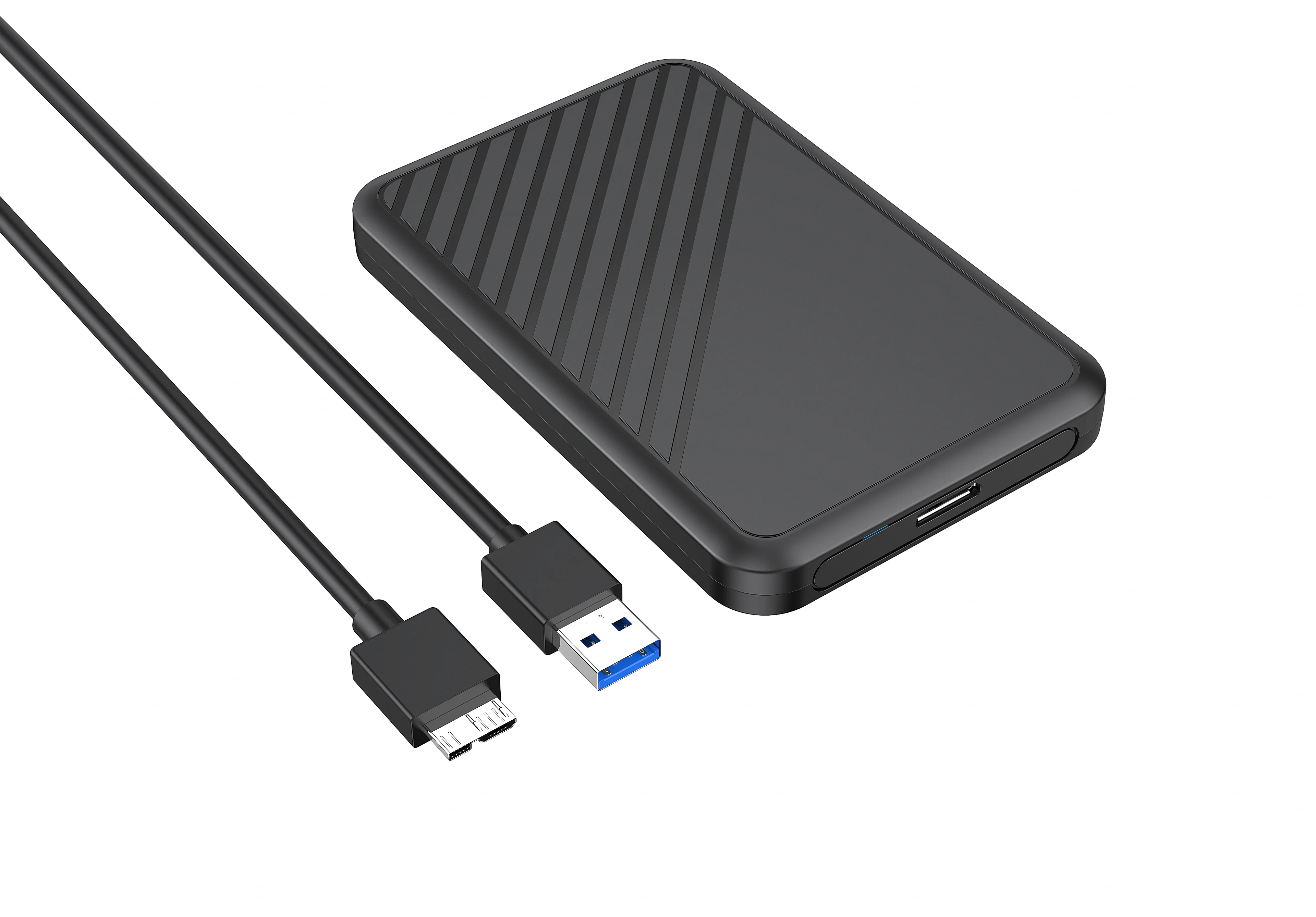 Nueva carcasa de disco duro externo de 2,5 "con USB 3,0/3,1 para PC portátil compatible con hasta 6TB, se adapta a SATA SSD/HDD de 7mm/9,5mm