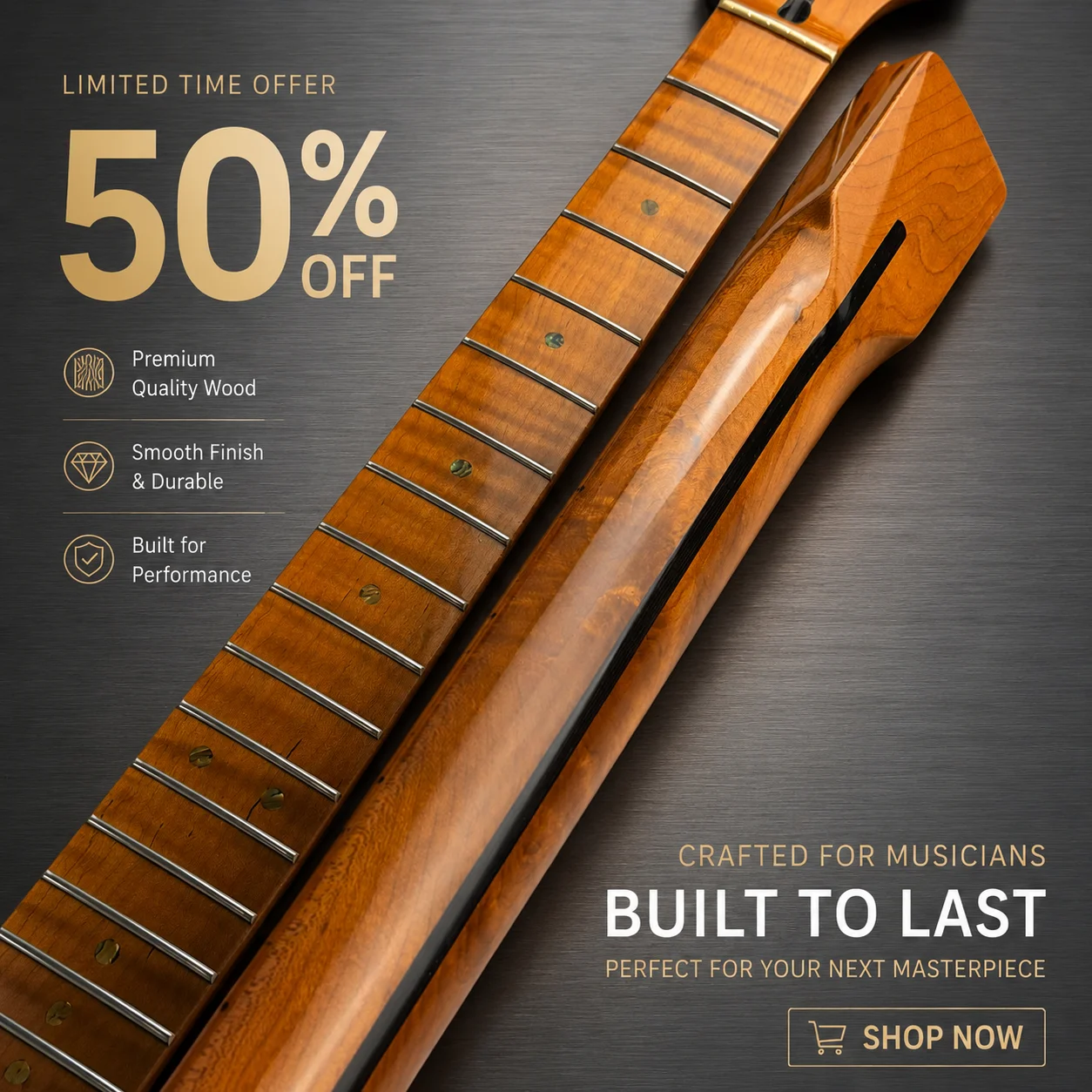 ST/TLStyle Roasted Flame Maple Guitar Neck 22 Frets Glossy Finished Tele Electric Guitar Neck Replacement DIY Parts