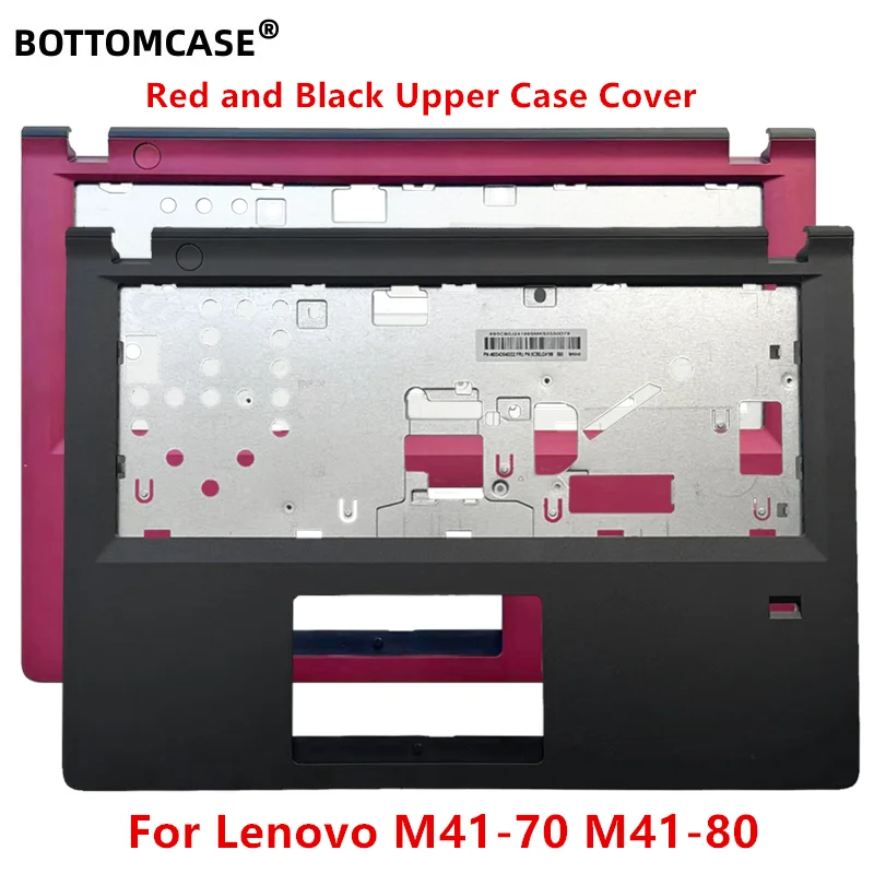 BOTTOMCASE® New/Ori For Lenovo15.M41-80 Laptop Upper Case Palmrest Cover Red and Black 5CB0J24199 5CB0J24208