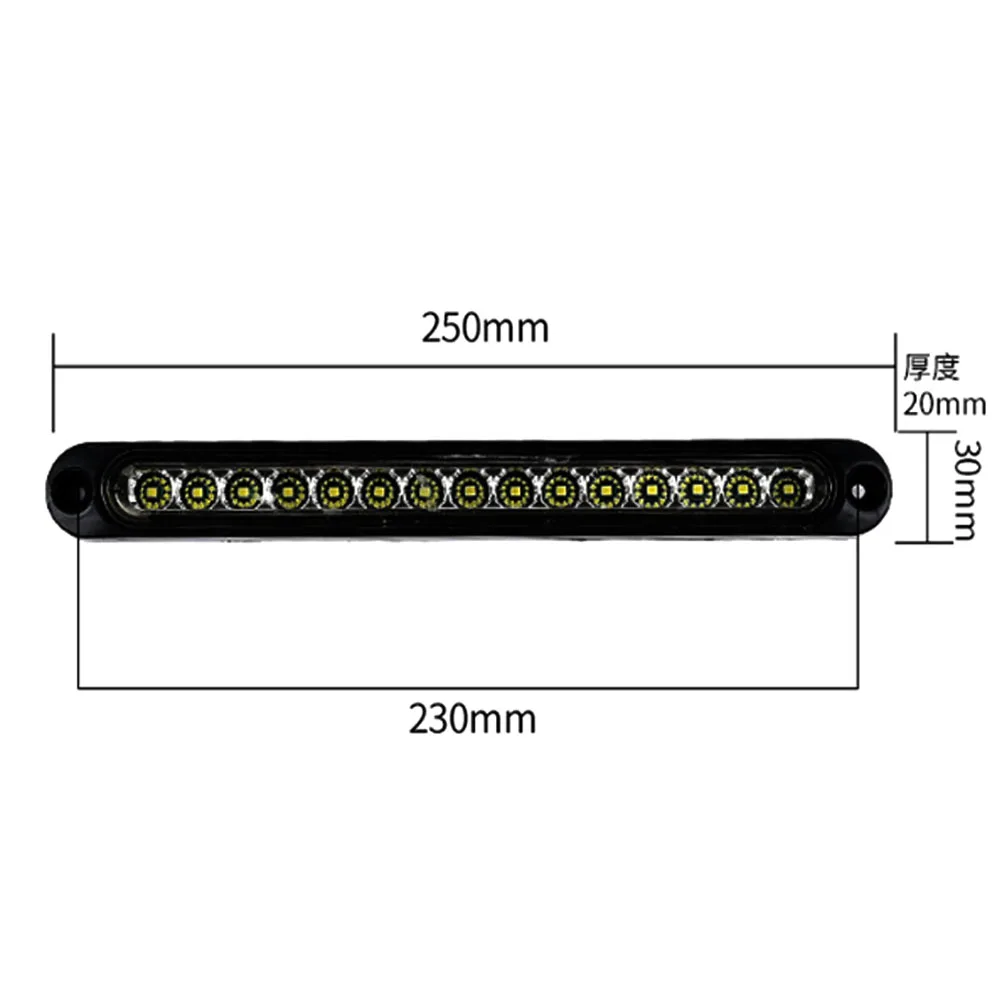 15-LED High-Mounted Brake Light 12V/24V Car and Trailer Tail Lights LED Truck Tail Lights Truck Side Lig