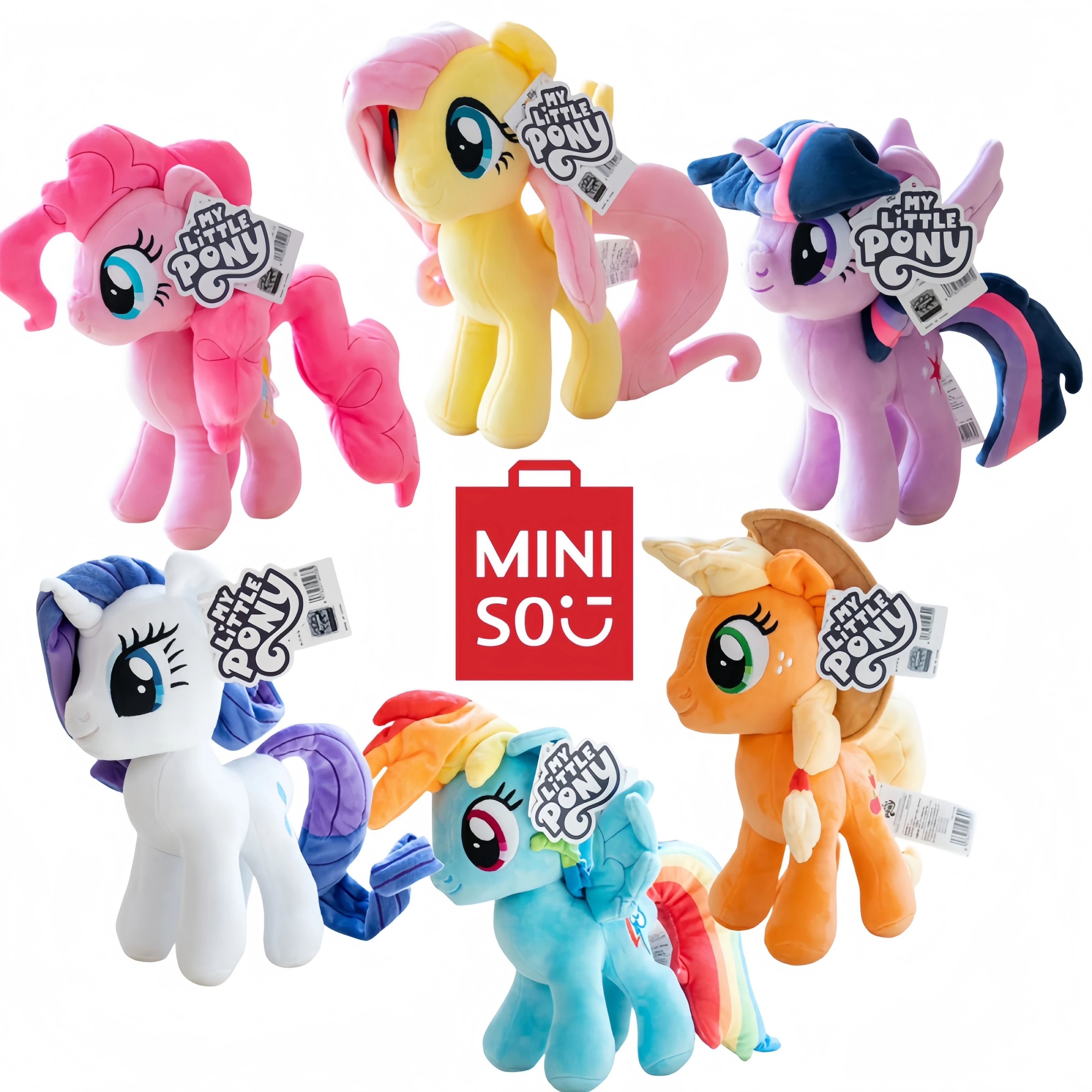 

Плюшевая игрушка My Little Pony Rainbow Dash Apple Jack Rarity Аниме Мягкие куклы Twilight Sparkle Fluttershy Pinkie Pie Игрушка в подарок ребенку