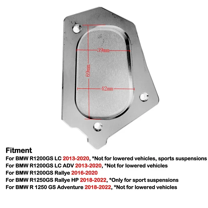 For BMW R1200GS  R1250GS R 1200 1250 GS ADVENTURE ADV LC GSA Motorcycle Accessories CNC Kickstand Side Stand Enlarger Pad