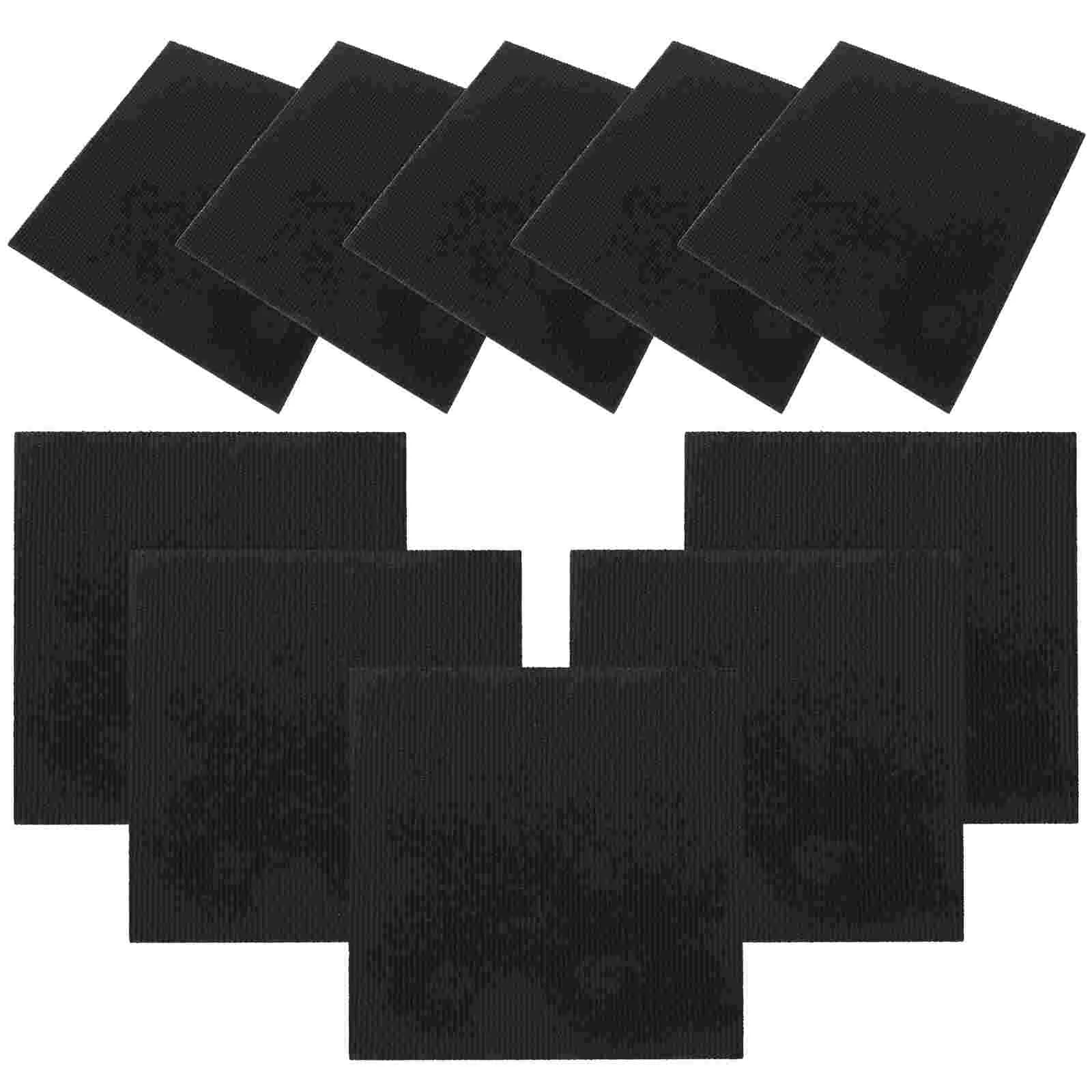 

10 Pcs Non-slip Floor Stickers Shower Tile Adhesive Sticky Tiles Peel and Decals Carpet Self Gray Rug