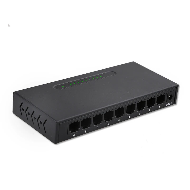 Diewu Network Switch 9 Ports 10/100mbps Ethernet Switch with 1m Buffer