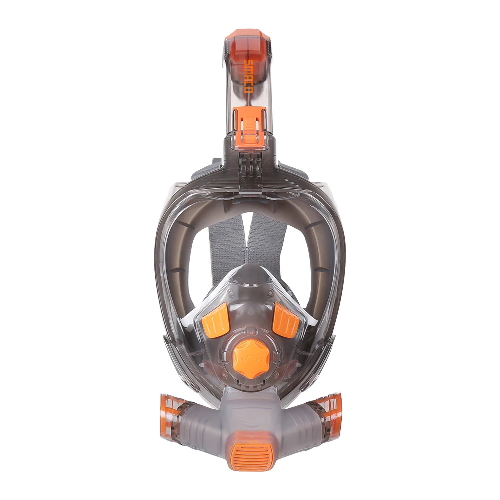 

Snorkel Mask Man Woman Scuba Underwater Full Face Diving Mask Orange & Gray