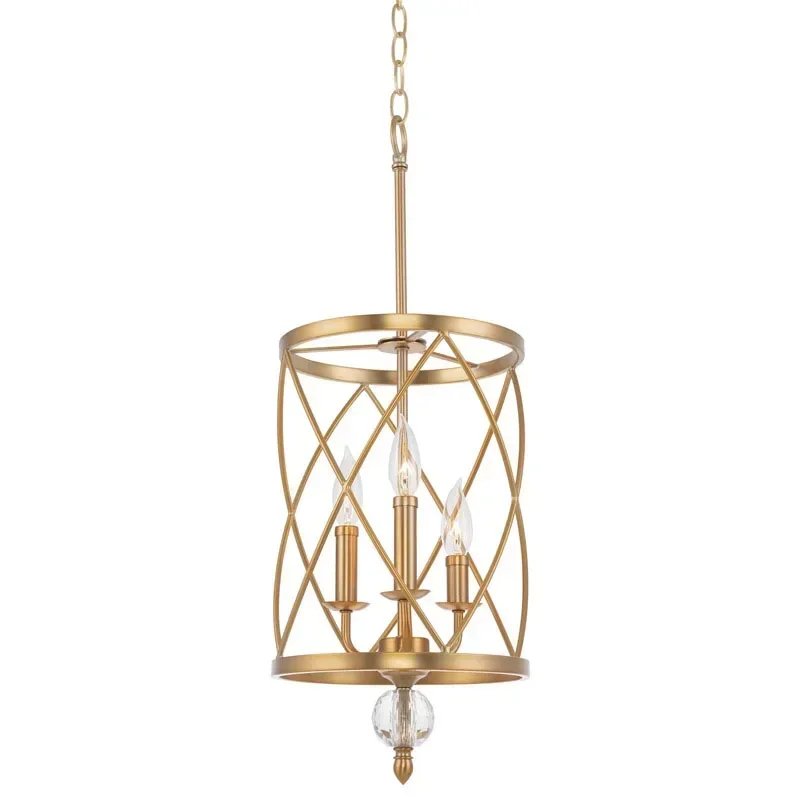 

Retro Industrial Chandelier Ceiling Lamp Vintage Crystal chandelier Black Gold E14 Kitchen Headlight Three Heads Pendant Lamp