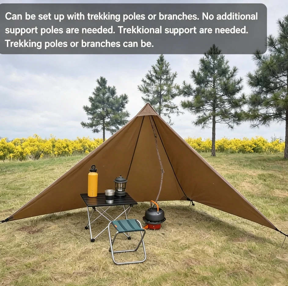 210g 20D Nylon Ultralight Camping Stove Windbreak Wind Screen Shield Fire Retardant No Poles Ropes Windproof Privacy Windscreen - view 6