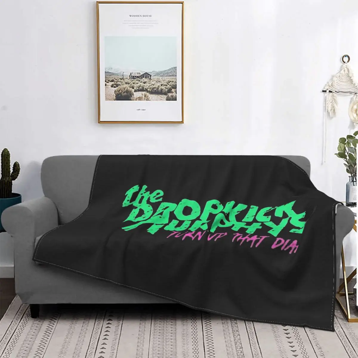 Green Logo Blanket Dropkick Murphys Fleece Velvet Autumn/Winter Breathable Ultra-Soft Throw Blankets For Office Rug Piece