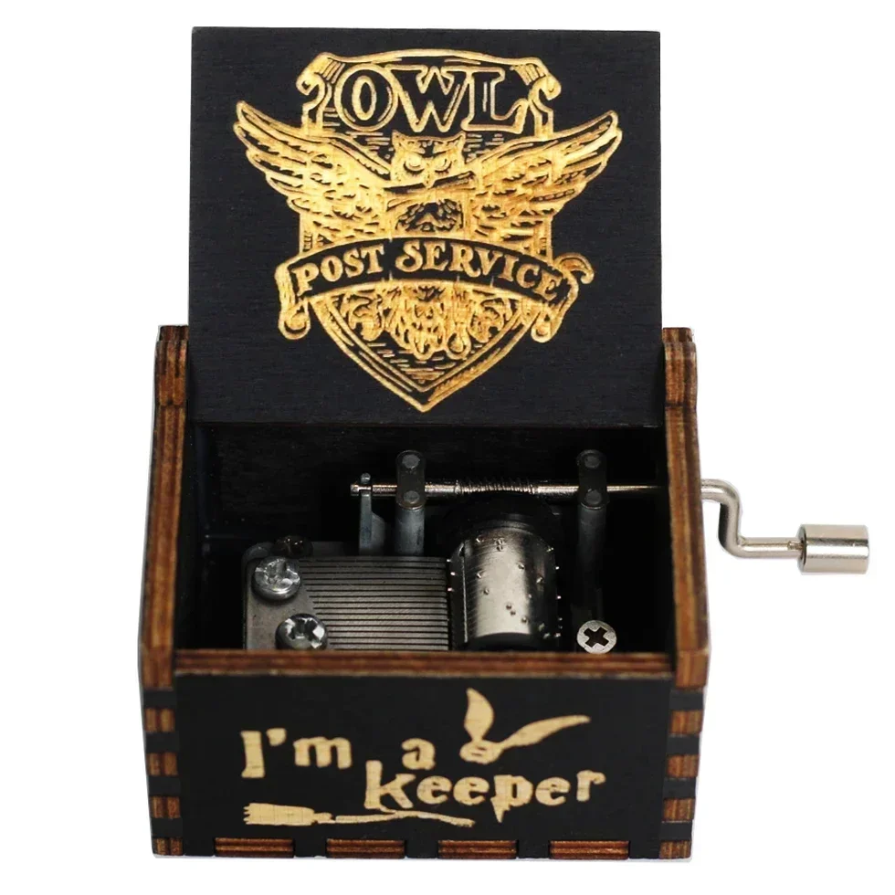 HOT Wooden Hand Crank Black Queen Harry Potter Music Box Children\'s Holiday Gifts Christmas Gifts New Year Gift