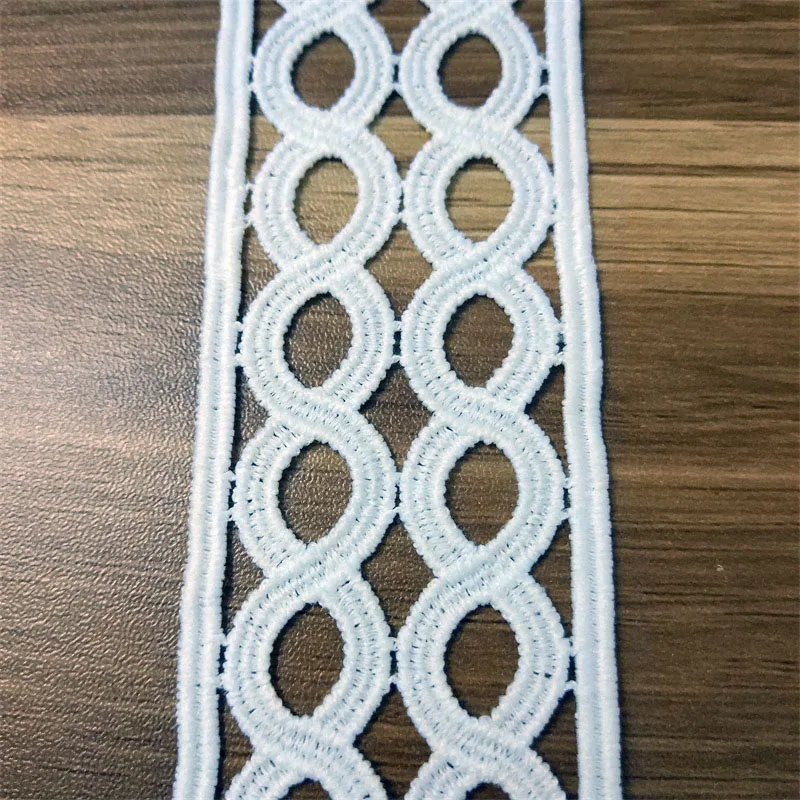 16/30/40mm wide Water Soluble White Black Lace Ribbon DIY Sewing Lace Fabric Accessories Dress Curtain Clothing Wrapping lace