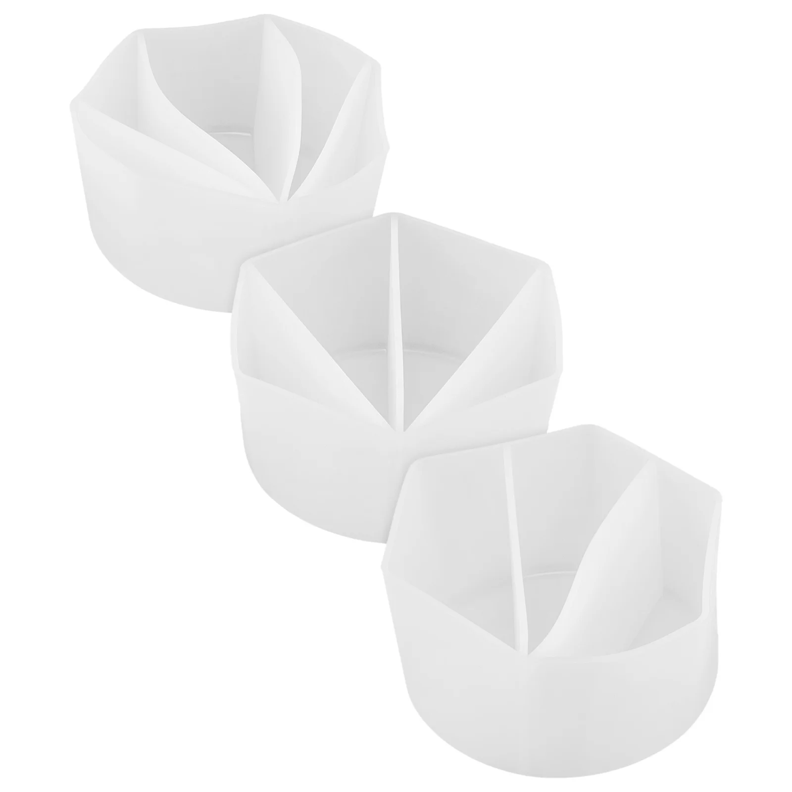 

3 Pcs Epoxy Split Cup Pouring Paint Baking Mold/cake White Painting Mixing Resin Measuring Cups Reusable