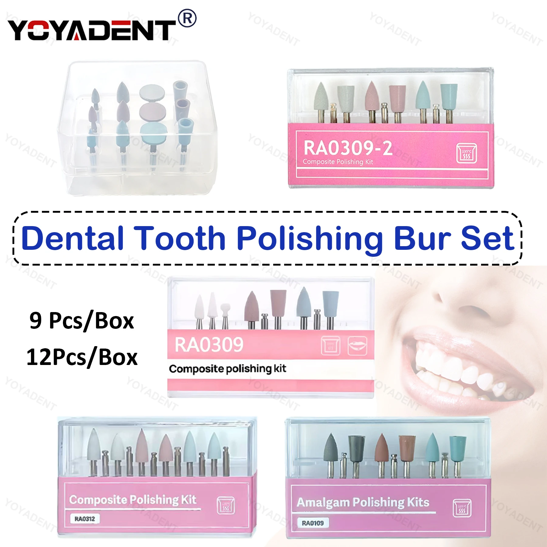 

Polishing Kit Dental Silicone Grinding Head Light Curing Resin Polishing Head For Low Speed Handpiece RA Series Dental Lab