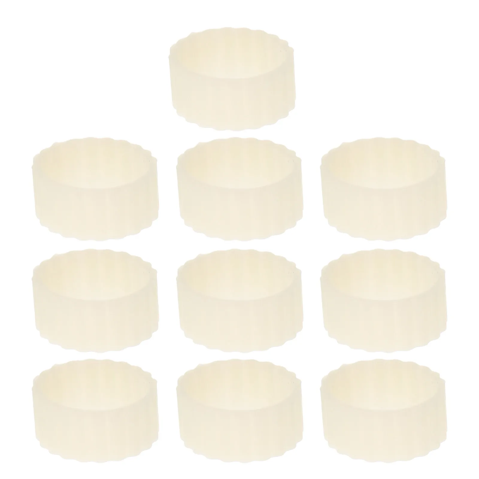 10Pcs Ring Hugger Rubber Taper Gripper Flexible Stabilizer Drip Protector for Party Banquet Home Decor Events