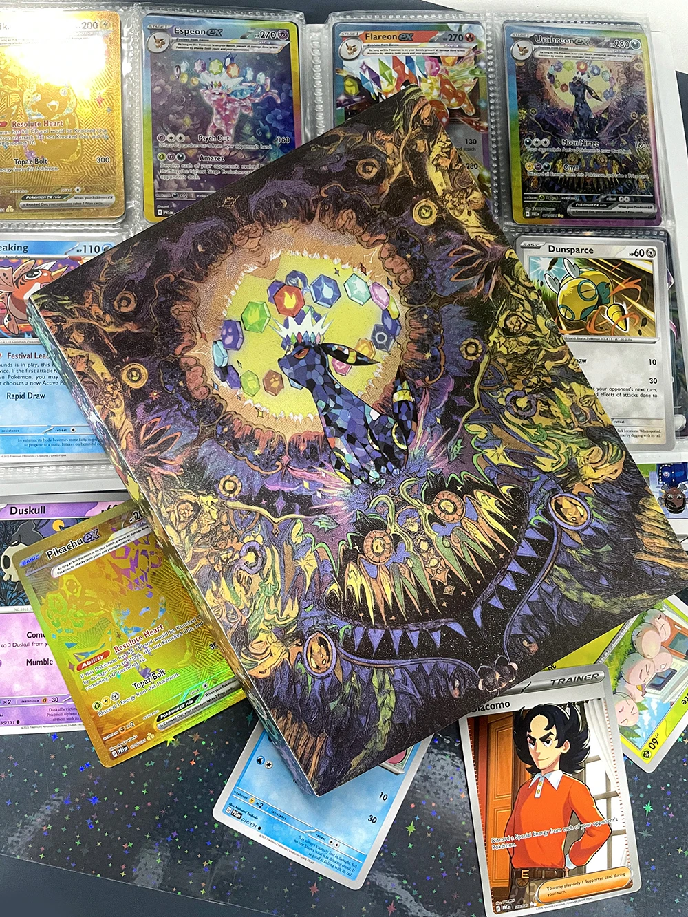 

PTCG Prism Evolution Collectible Card Album Can Hold 240 Collectible Cards Trading 38Packs/380Sheets Game Collectible Cards set