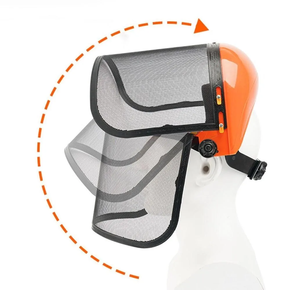 Logging Electric Cutting Splash Prevention Forestry Chainsaw Helmet Mesh Face Shield Protective Mask Safety Helmet