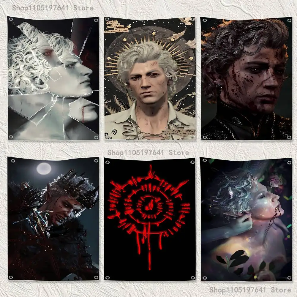 

Astarion B-BaldurS G-Gate 3 Flag Tapestry Banner For Bedroom Outdoor Living Room Restaurant Bar Wall Decor Party