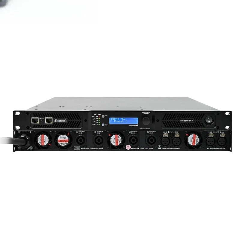 DSP D4-3500 High Quality Digital Class d Technical Amplifier 4 Channel Plate Digital Power Amplifier Dsp Subwoofer 3500w