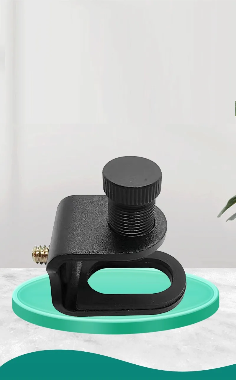 U-Shaped Clamp Mount with Phone Holder, Clip On Mount with 1/4" Screw Ball Head Adapter for Ring Light, Laptop Computer, Webcam