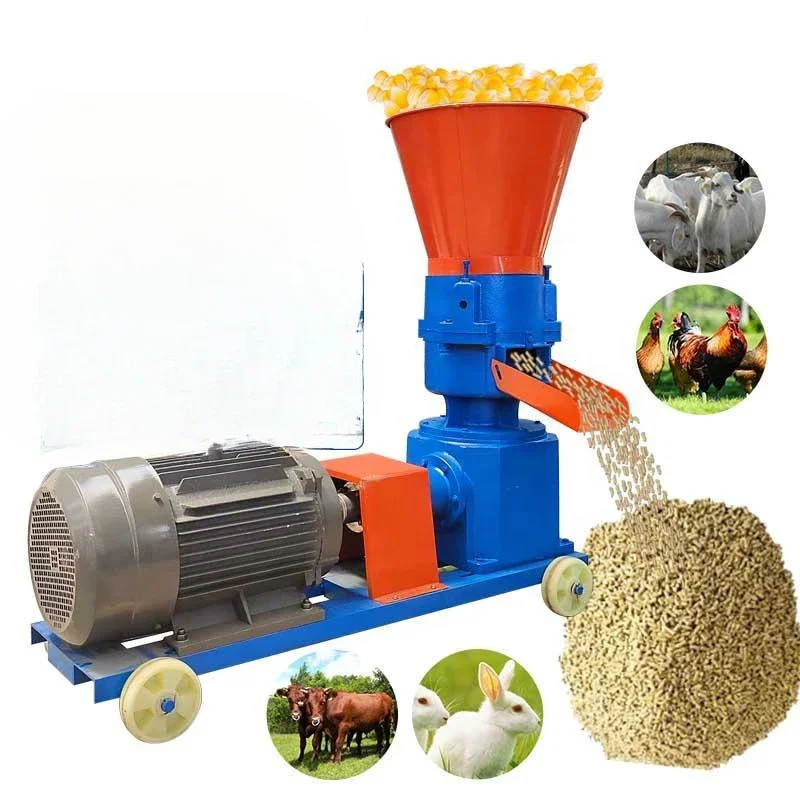 Durable pellet machine for feed processing and manufacturing, miniature animal food equipment