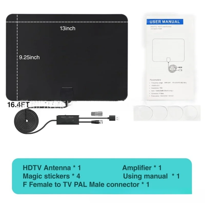 PAYEN-Antenne TV numérique intérieure et extérieure, amplificateur de signal 4K HDTV, 2024