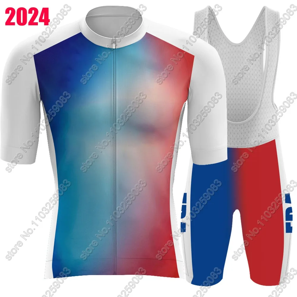 France National Team Cycling Jersey 2024 Set Summer French-Paris Clothing Road Bike Shirts Suit Bicycle Bib Shorts MTB Maillot