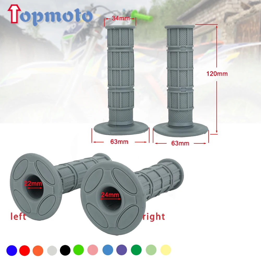 22mm MX Gel Rubber HandleBar Grip For CR CRF XR YZ WR TTR KX KLX RMZ RMX RM TC TE FC FE ATV Enduro Motocross Dirt Pit Bike