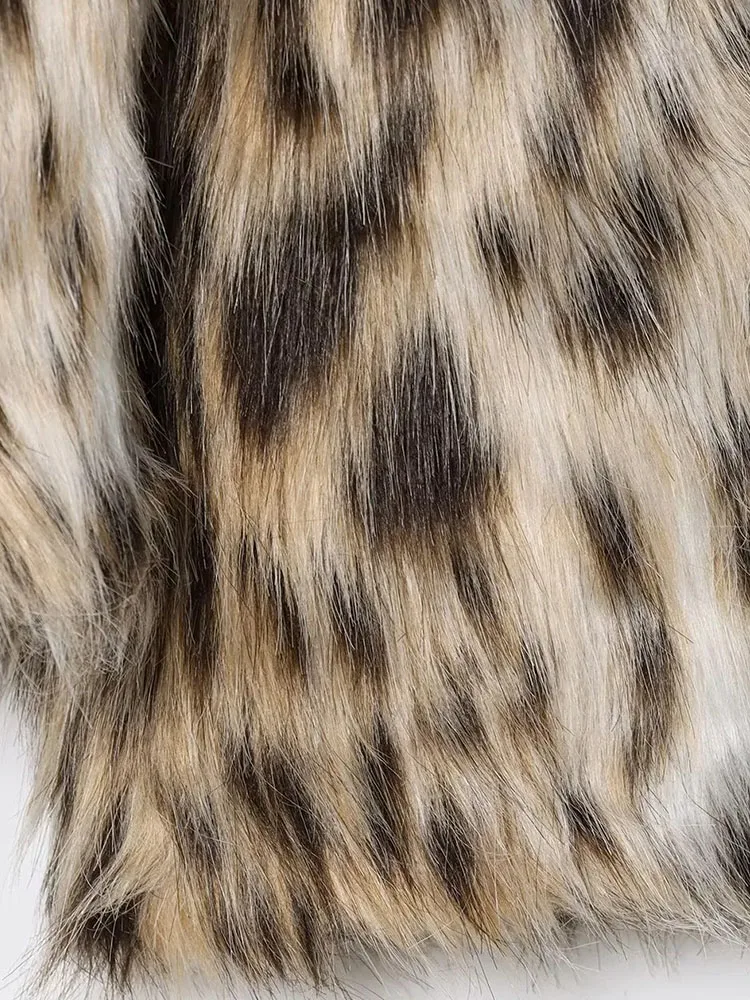 Women Fashion Faux Fur Coat Women 2025 Autumn Warm Stylish Casual Coat Winter Street Slim Elegant Outerwear Femme New