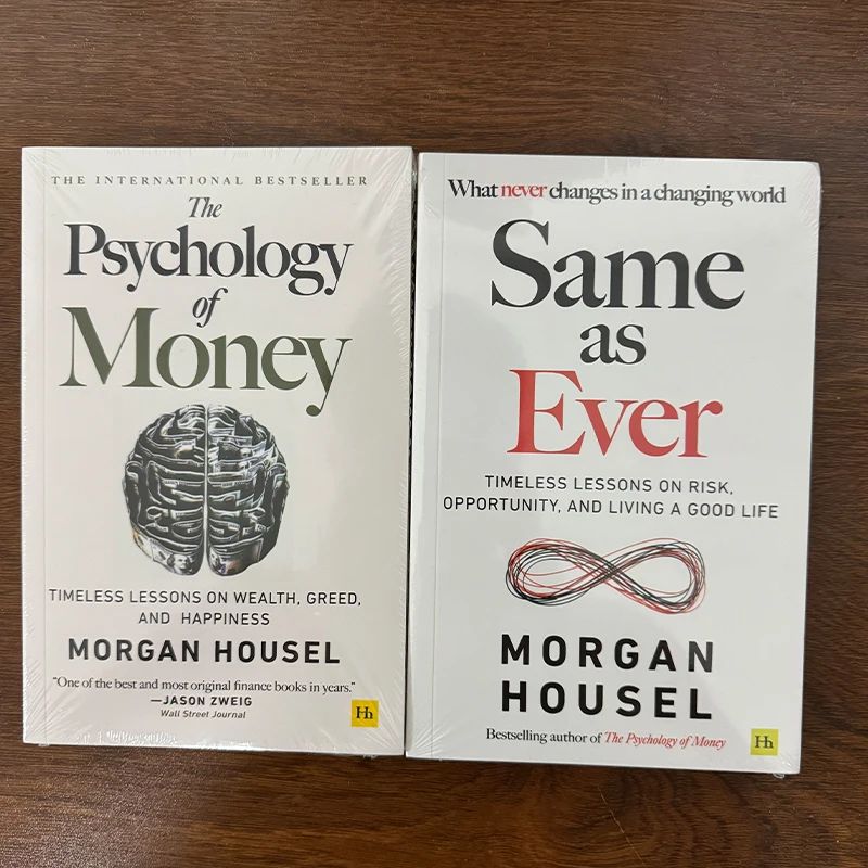 Morgan Housel 2 Books/Set: The Psychology of Money + Same as Ever Finance Self Help Books