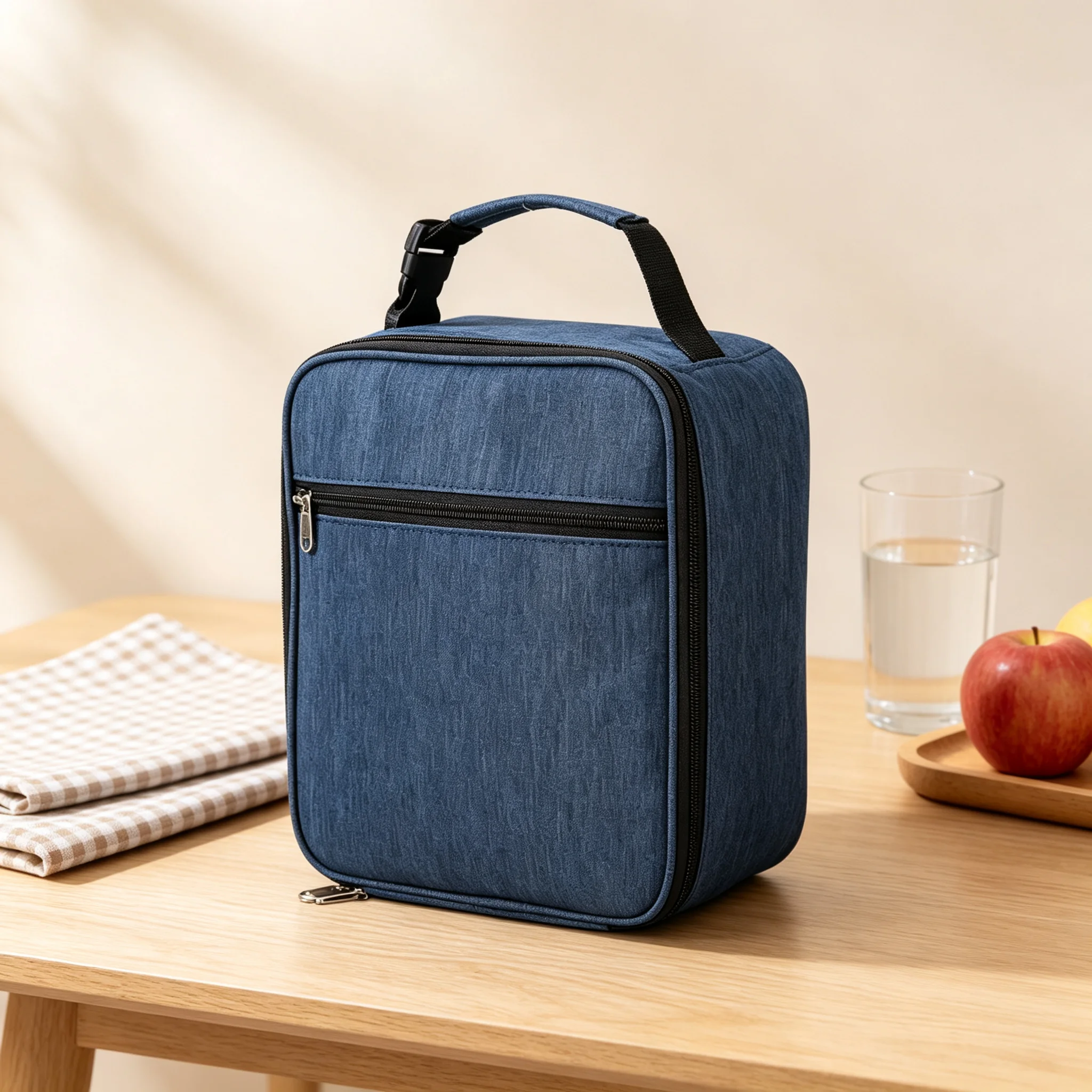 Portable Insulated Lunch Bag Reusable Oxford Cloth Lunch Box Handbag Waterproof Thermal Cooler Bag For School Office Picnic