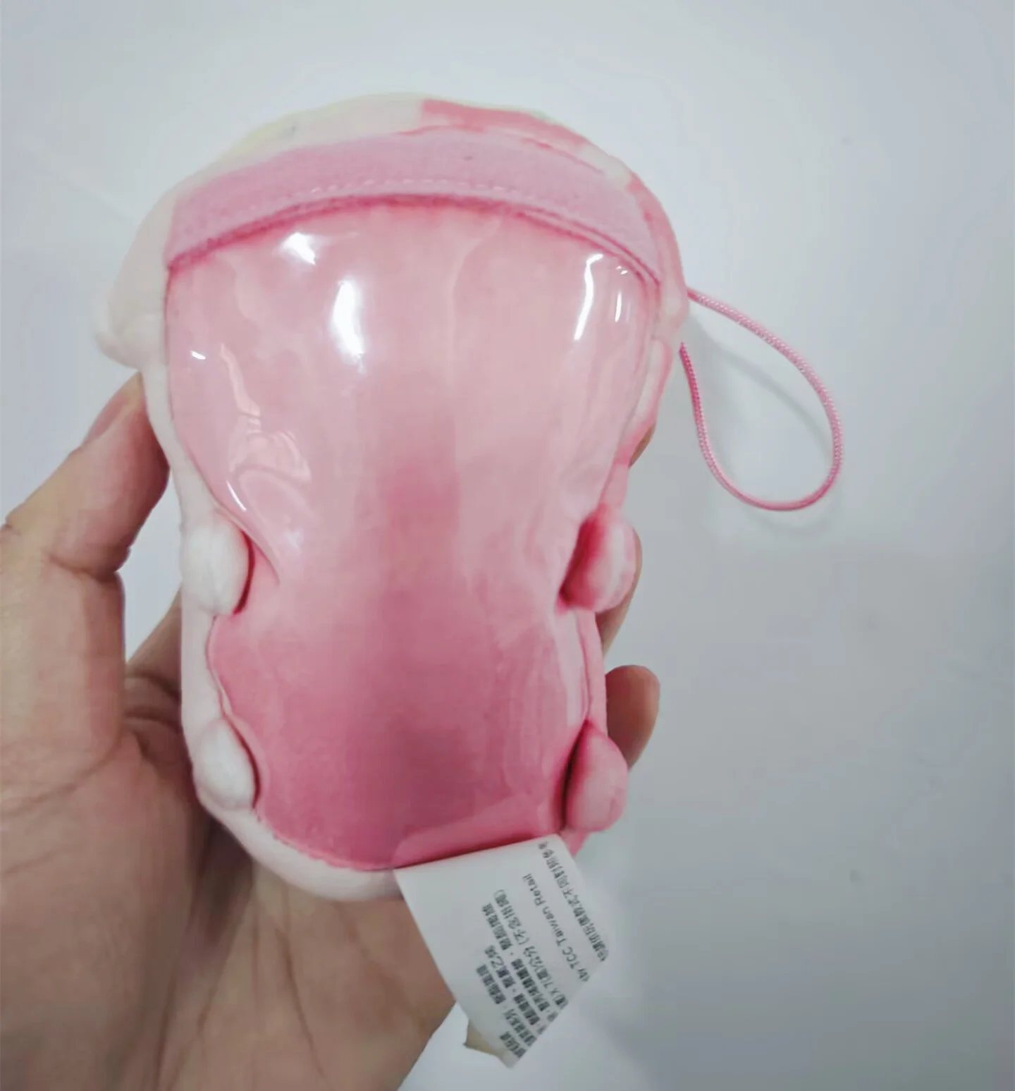 เคสที่ใส่บัตรประชาชนผ้ากำมะหยี่รูปกระต่ายสีชมพูน่ารักสำหรับผู้หญิงพวงกุญแจ tas anak perempuan ผู้ถือบัตร sampul kartu