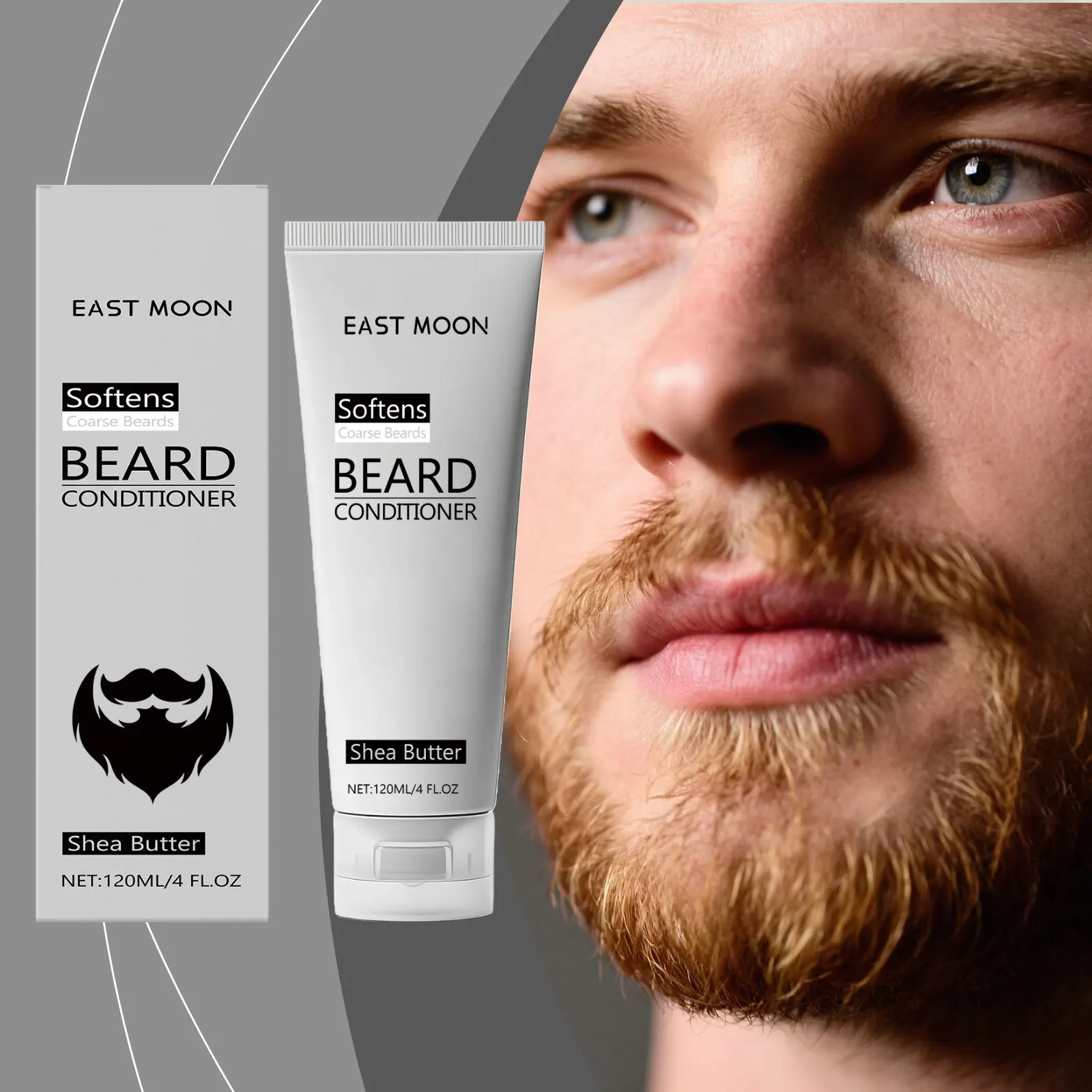 بلسم اللحية للرجال من إيست مون ألو، يرطب للعناية اللطيفة، يمتص بشكل فعال، تشكيلًا دقيقًا، يحافظ على تليين اللحية