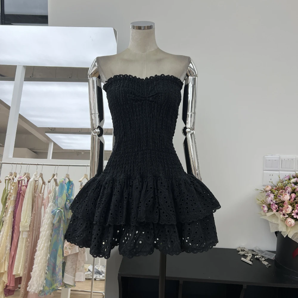 Venda quente em camadas bainha sexy vestido para mulheres sem alças sem mangas sem costas cocktail mini vestidos boate roupas de aniversário