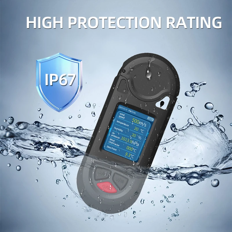 LSJ HW-W01 Sportsman Weather Meter Speed Measuring Instrument for Wind Speed Ambient Temperature Humidity