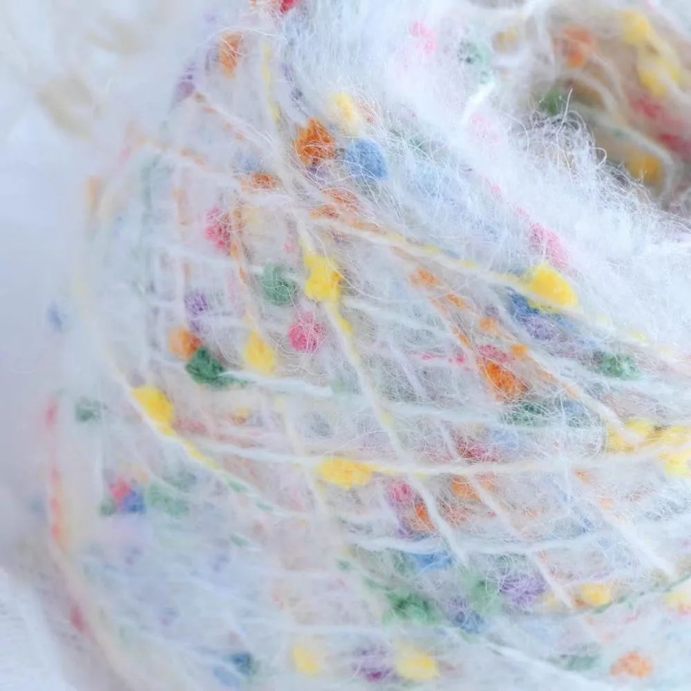 Bean Yarn Candy Special Thread Medium Thick Mohair Woven Sweater Jacket Scarf Material Thread Ball 50g