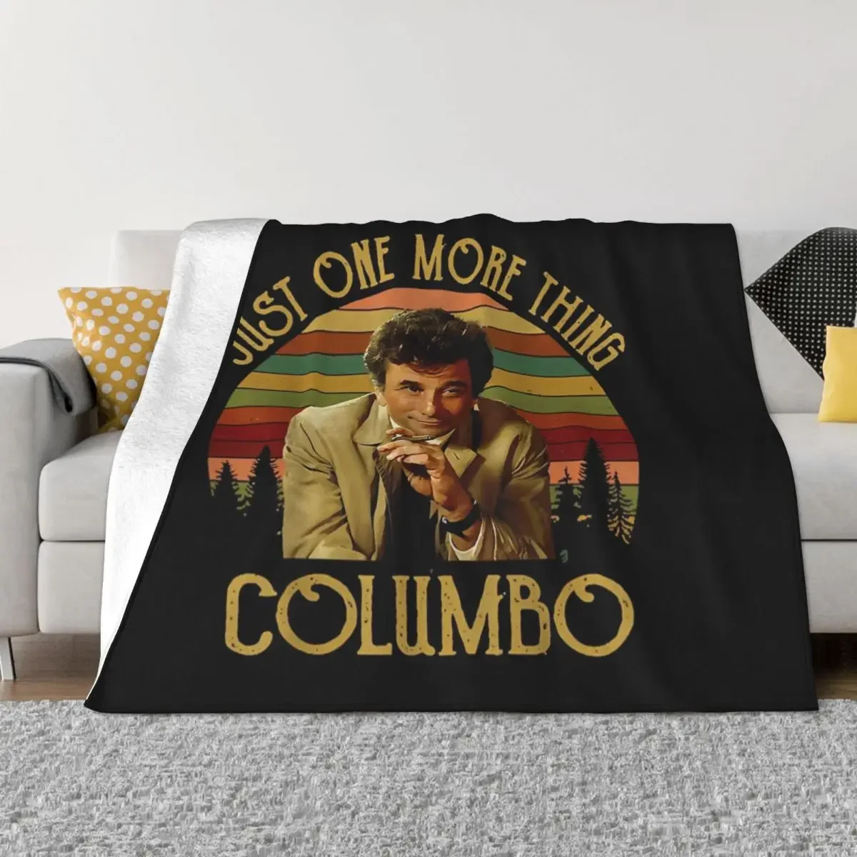 Music Retro Funny Men Columbo Gifts Music Fans Throw Blanket Soft Plush Plaid heavy to sleep Vintage Blankets