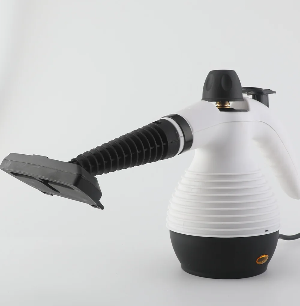 Handheld Electric Steam Cleaner Steamer Model 0.9L Tank Multipurpose Portable Home Use Safety Lock 9Accessories