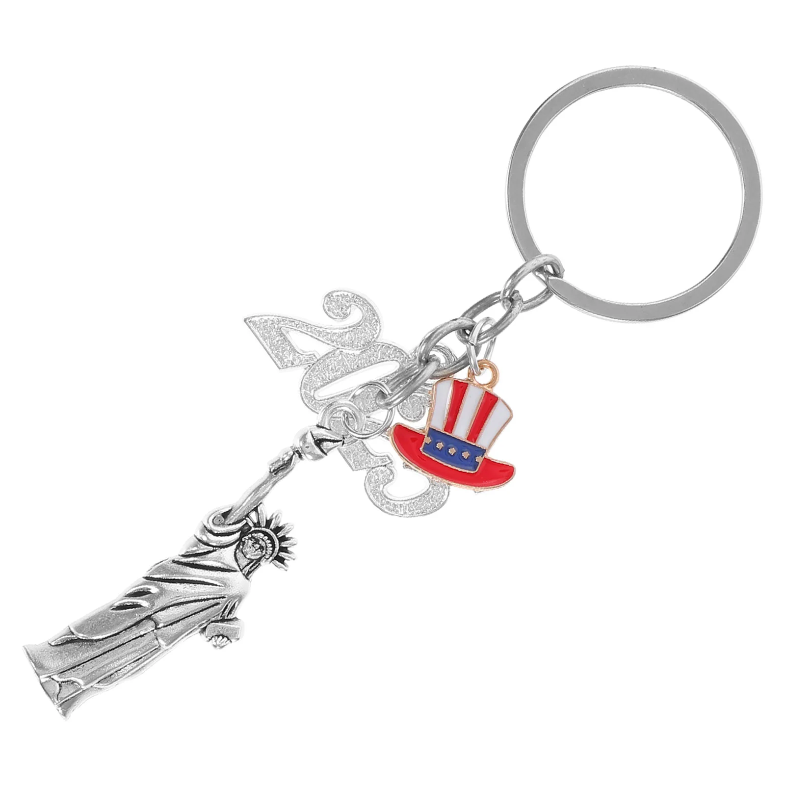 

Key Chain American Souvenirs Usa Metal Keychain Bulk Rhinestone Brooch Statue of Liberty Keychian Commemorate