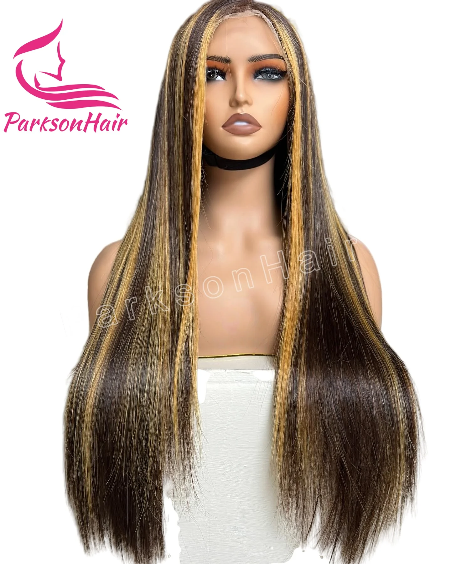 

200% Highlight 13x4 Lace Front Human Hair Wigs For Women Pre-Plucking Brazilian Straight 4/27 Colored Full Lace Frontal Wigs
