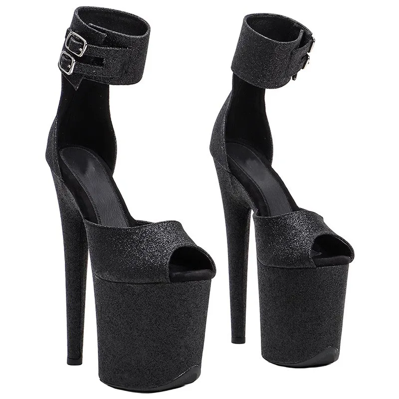 Fashion 20CM/8inches Glitter Upper Plating Platform Sexy High Heels Sandals Pole Dance Shoes 133