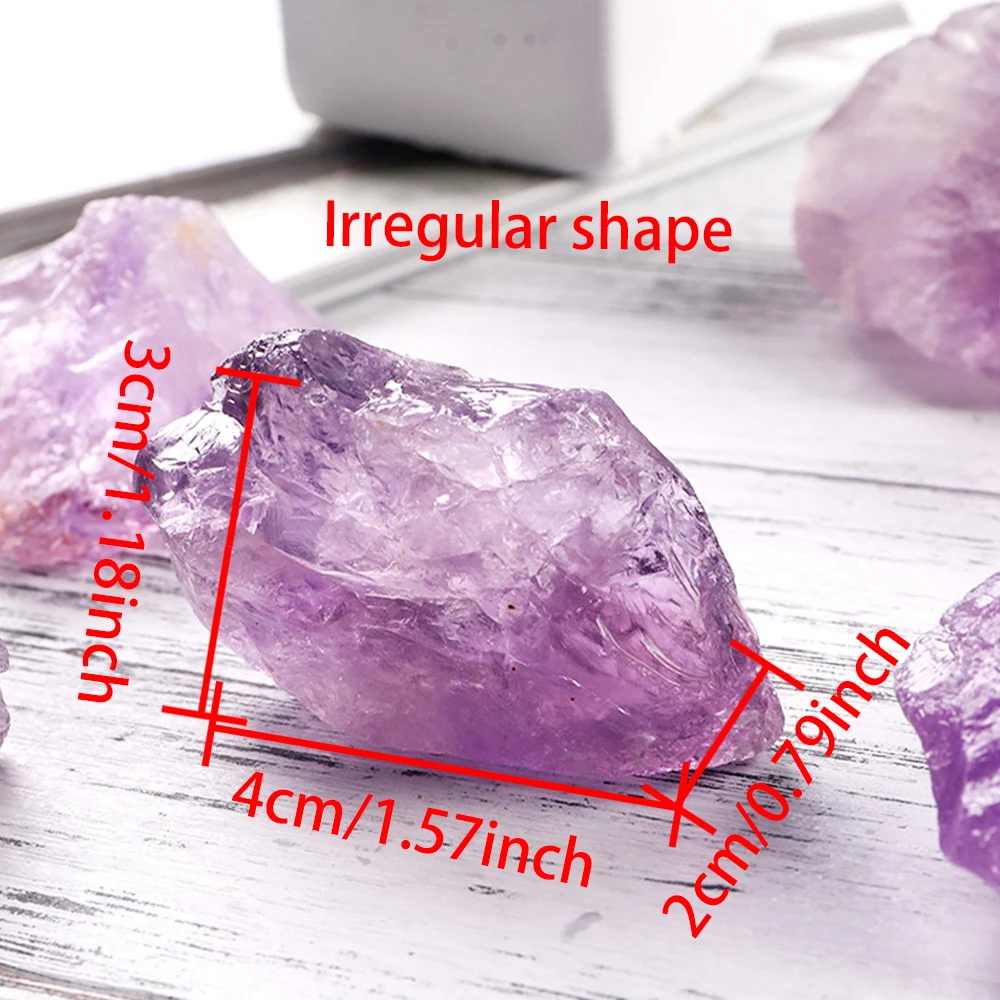 Natural Amethyst Raw Stone Energy Healing Chakra Reiki Aromatherapy Crystal Home Decor Specimen