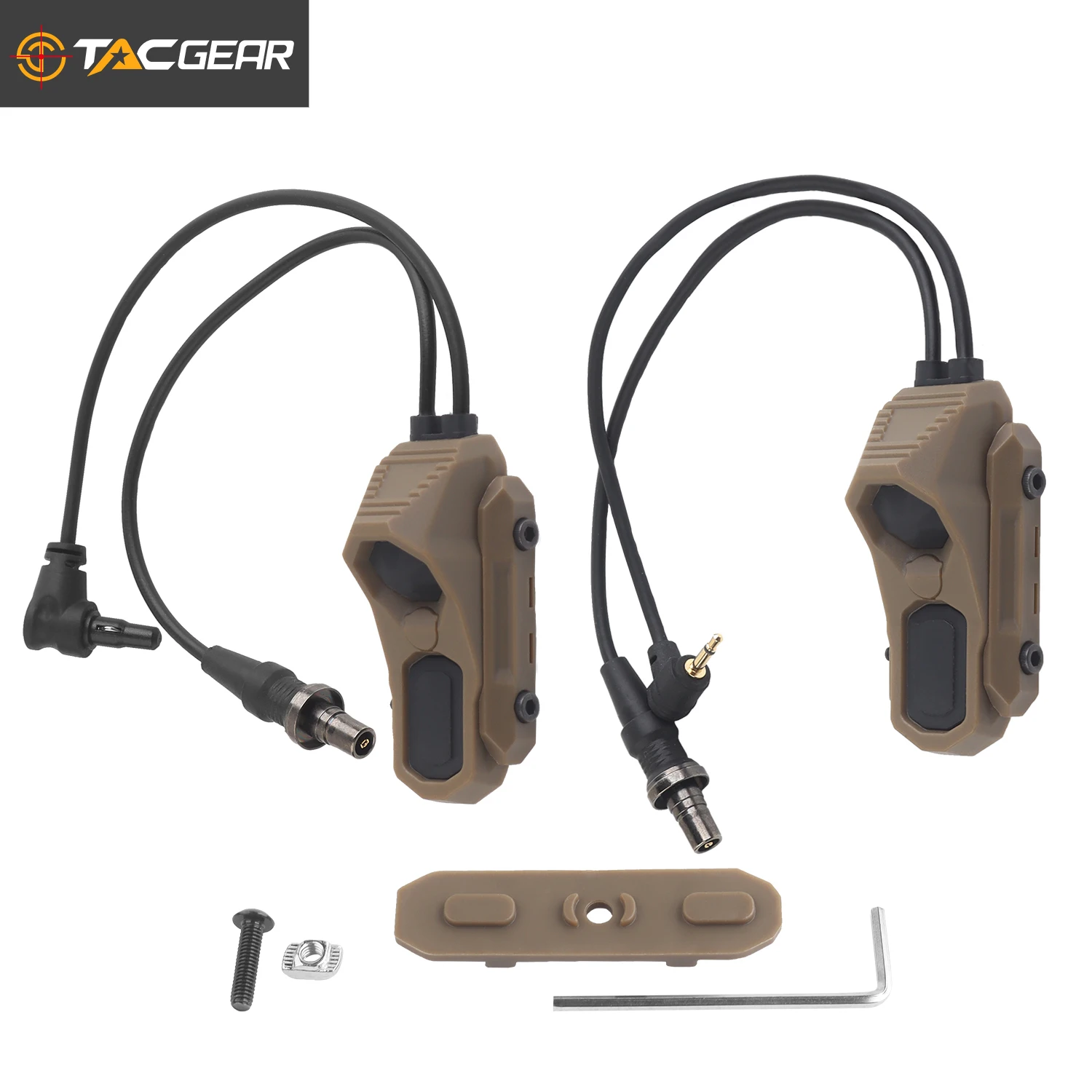 

TACGEAR Axon Picatinny M-lok Double Wire Button switch (SF+Crane Laser) (SF+2.5mm) Connector for Weapon Light PEQ