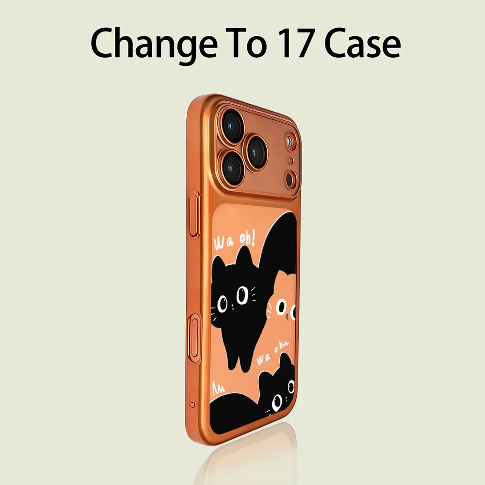 Niedliche Katzen-Schutzhülle für iPhone 13 Pro Max Hüllen iPhone 17 11 12 13 ProMax 16 14 15 Plus 17 Air PC Mattierte Sturzsichere Hülle – Detail 11