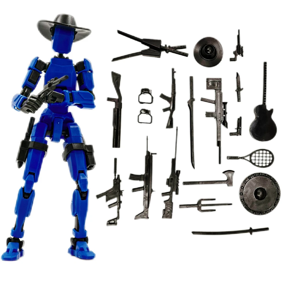 Dummy 13 Action Figure T13 Action Figure 3D Printed Multi-Jointed Movable Lucky Assemble Toys Parent-children Game Kids Gifts